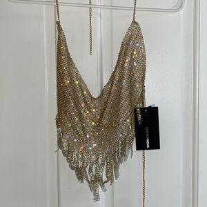Gold Chainmail Sparkle Top